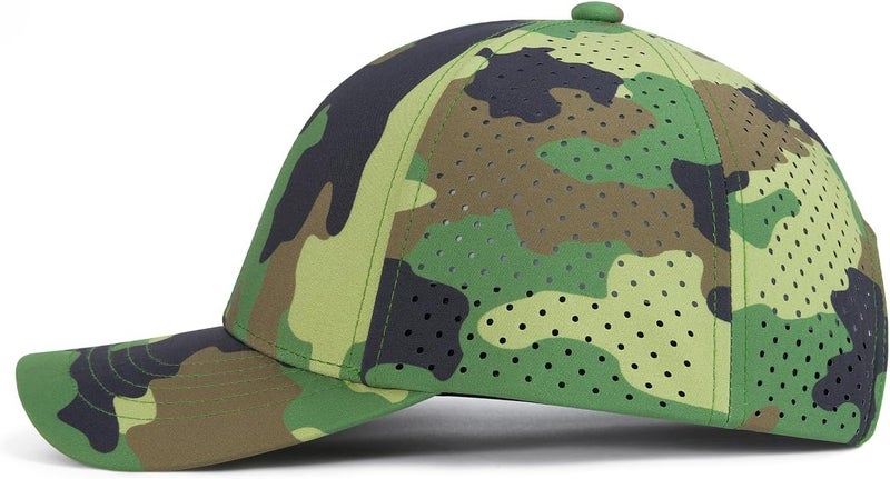 VOBOOM Men Quick Dry Baseball Cap Laser Cut Mesh Ball Curved Brim Snapback Hat - Image 3